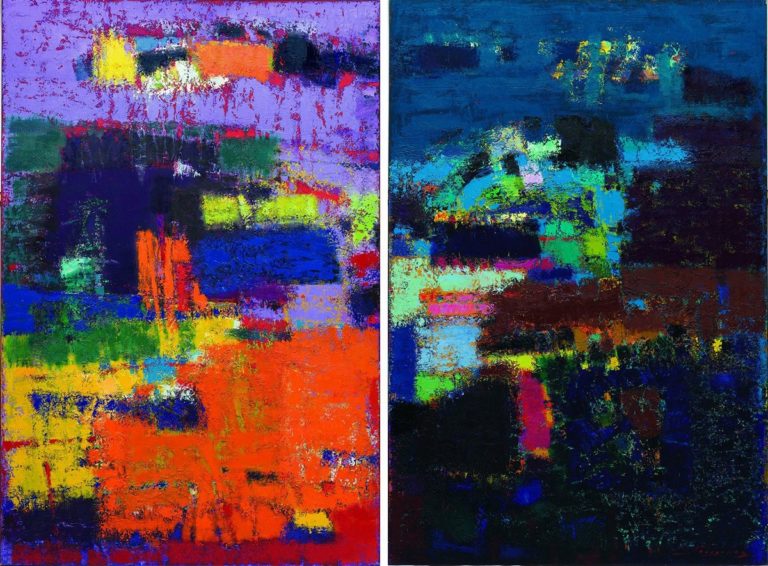 Petro Lebedynets, The Existence of Color, 2004-2012, oil, canvas, 300x400, diptych (300x200, 300x200)