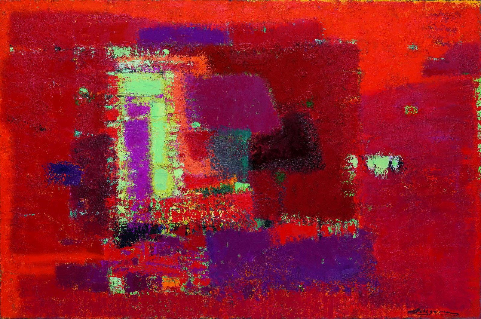 Петро Лебединець, Червона композиція, 2008, полотно, олія, 200х300